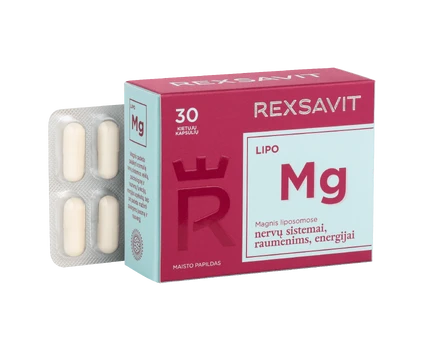 REXSAVIT LIPO Mg, kietosios kapsulės N30