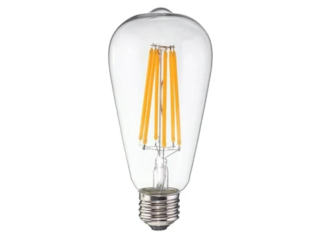LED lemputė E27 6W ST64 Filament Retro - šiltai balta (3000K)