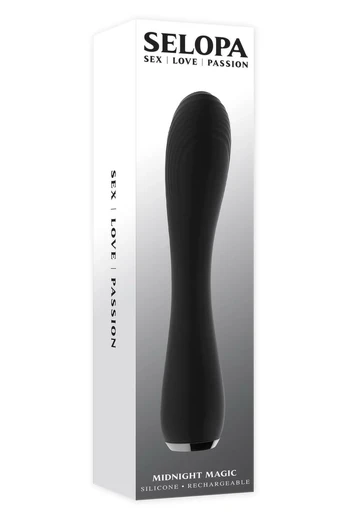 SELOPA MIDNIGHT MAGIC Rechargeable Silicone Intimate Device 20.1cm Black