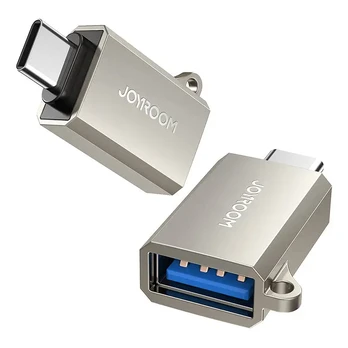 „Joyroom Type-C“ adapteris su USB lizdu (minis) S-H151, sidabrinis