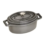 Mini cast iron oval pot Staub - 250 ml, Graphite kaina