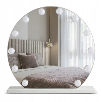 LED veidrodis HOLLYWOOD R WHITE 50 cm
