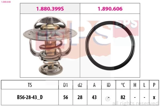 Termostatas, aušinimo skystis EPS 1.880.848