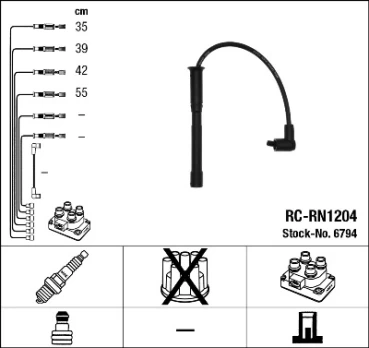 NGK RC-RN1204  6794 Ignition lead set