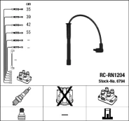 NGK RC-RN1204  6794 Ignition lead set kaina