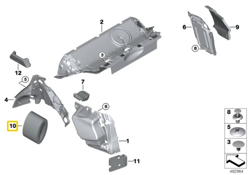 BMW X3 G01 X4 G02 Šoninis Absorber Originalus 51477399005