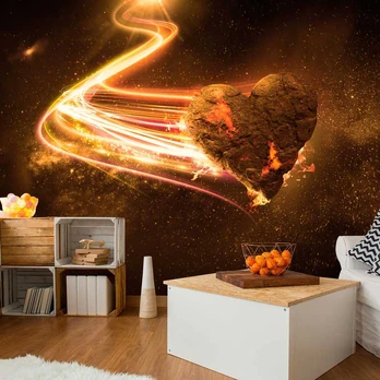 Artgeist Fototapetas - Love Meteorite (Oranžinis)