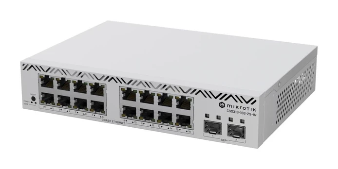 Jungiklis, MIKROTIK, 16x10Base-T / 100Base-TX / 1000Base-T, CSS318-16G-2S+IN