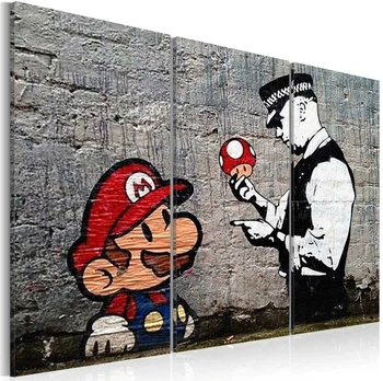 Artgeist Paveikslas - Super Mario Mushroom Cop by Banksy