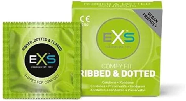 EXS Ribbed & Dotted 3 vnt. dėžutė