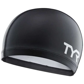 Plaukimo kepuraitė TYR Silicone Coated Jr, juoda