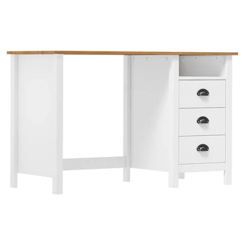 Rašomasis stalas su 3 stalčiais hill range, 120x50x74cm, pušis