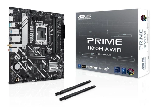 Intel procesoriaus pagrindinė plokštė Asus Mainboard||Intel H810|LGA1851|Micro-ATX|Memory DDR5|Memory slots 2|PRIMEH810M-AWIFI