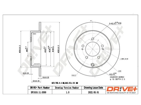 Stabdžių diskas Dr!ve+ DP1010.11.0300