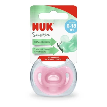 NUK silikoninis čiulptukas SENSITIVE, 6-18 mėn., SU42
