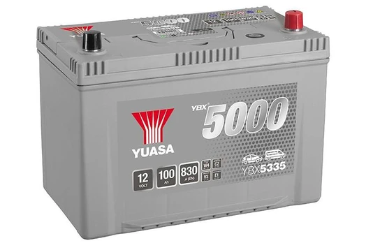 YUASA YBX5335 Sidabrinis 100Ah 830A (EN) akumuliatorius