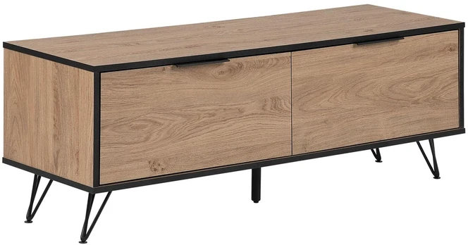 Beliani TV spintelė HALSTON ruda/juoda