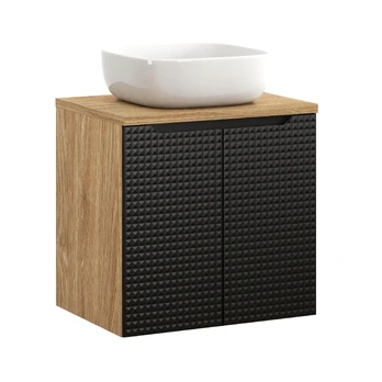 Vonios baldų komplektas Luxor Black, 60 cm