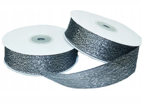 Sidabrinė blizgučių juosta 25mm x 32m