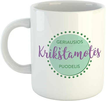 Puodelis "Geriausios krikštamotės puodelis"