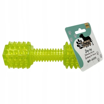 Minkštas permatomas guminis hantelis šunims Mr. Pretzel MP-4255, 18 cm