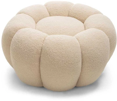 Novanook Pufas, PERLE, 61x61x31 cm, Smėlio spalvos