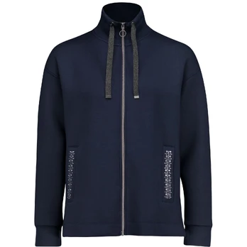 Džemperis moterims, Mėlyna, Long-Sleeve Sweatshirt Jacket