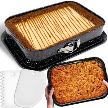 Forma do pieczenia tortownica blacha prostokątna non-stick nerūdijantis plienas