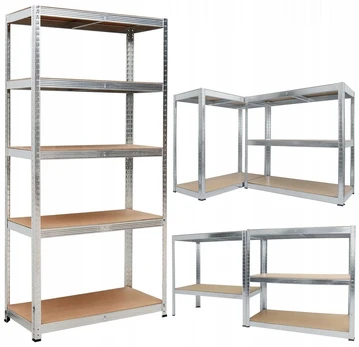 Metalinė sandėliavimo lentyna 180x90x40cm, 875kg, sidabrinė