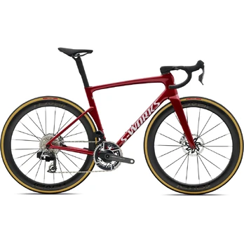 S-Works Tarmac SL9 plento dviratis | SRAM Red AXS | Gloss Ruby Metallic - White Silver Metallic, 49