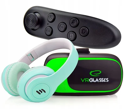 Esperanza Vr 3d akiniai su ausinėmis + Bluetooth pultelis