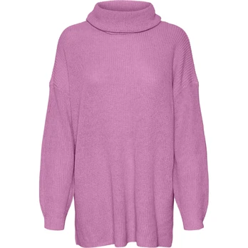 Megztinis su kaklu moterims, Rožinė, Zia long pullover boo