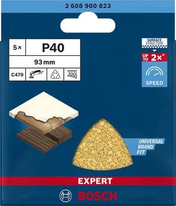 Bosch Delta šlif.pop.,medžiui C470, K40,5vnt.