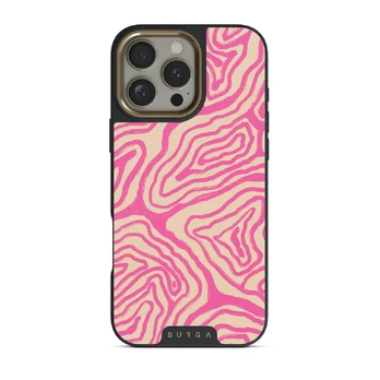 Pink Shores - iPhone 16 Pro Max Case, Elite Dark (MagSafe) / Gold