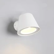 Išorinės sienos lempa Beni, balta matinė, plotis 11 cm, metalas
