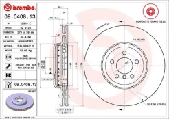 Stabdžių diskas BREMBO 09.C408.13 kaina