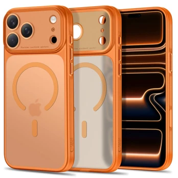 Oranžinis dėklas Apple iPhone 17 Pro Max / 18 Pro Max telefonui "Tech-Protect MagPrime Magsafe CC"