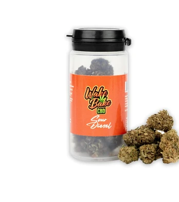 Wake And Bake Sour Diesel CBD Kanapių Žiedai