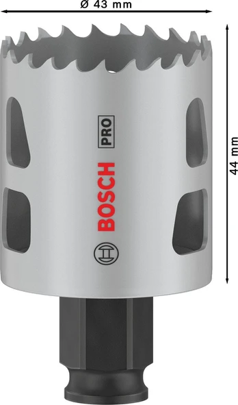 Bosch 43 mm ręž.karūna PRO PC Plus Multi Material
