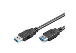 Kabelis USB MicroConnect USB-A - USB-A 2 m Juodas (USB3.0AAF2B)