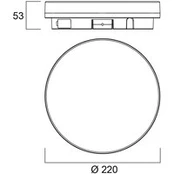 "Sylvania Start Surface Slim" lubinis šviestuvas, Ø 22 cm, IP54, dim.