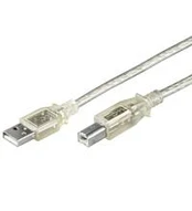 USB kabelis Goobay USB-A - USB-B 3 m Permatomas (JAB-853470)