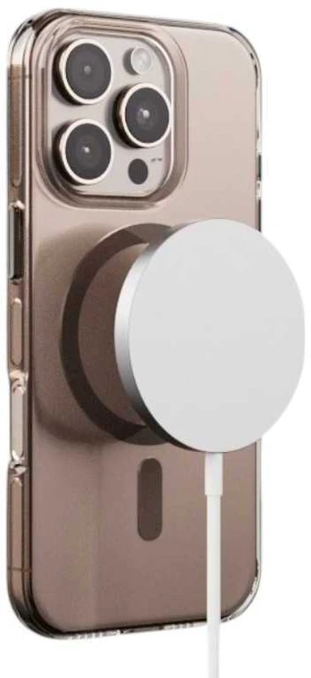 Crong Clear MAG Pro – dėklas iPhone 16 Pro MagSafe (dykuma)