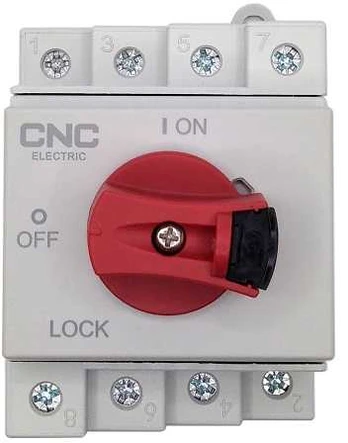 DC jungiklis 4P, 32A, 1000VDC, Din