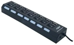 Usb 7 prievadai su jungikliu kiekvienam prievadui - multi socket usb