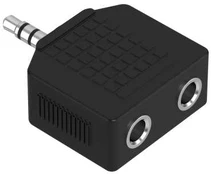 Sinox mini jack hovedtelefon splitter. Sort