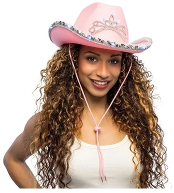 Kepurė Boland Party Partners B.V. Rožinė cowboyhat med LED lys