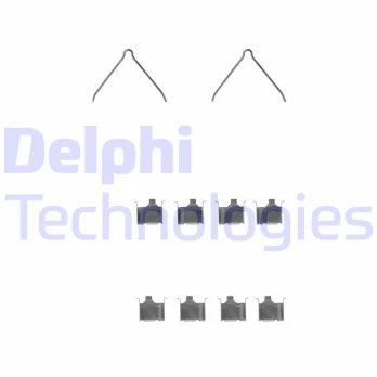 Priedų komplektas, diskinių stabdžių trinkelės DELPHI LX0229