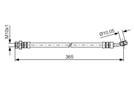 BOSCH 1 987 481 456 Brake hose kaina