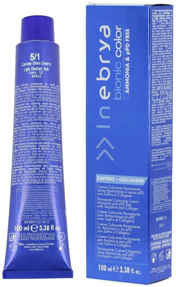 Inebrya Bionic Color Ash (5/1 Light Chestnut Ash) 100 ml